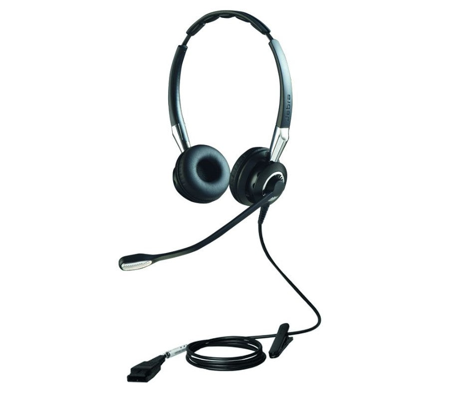 Jabra Biz 2400 II Duo QD - Mic. 72 UNC Corded Headset, Better Conversation, Better Sound, HD Voice, Coise-Cancelling, Over The Head Duo Wearing Style - Image 1