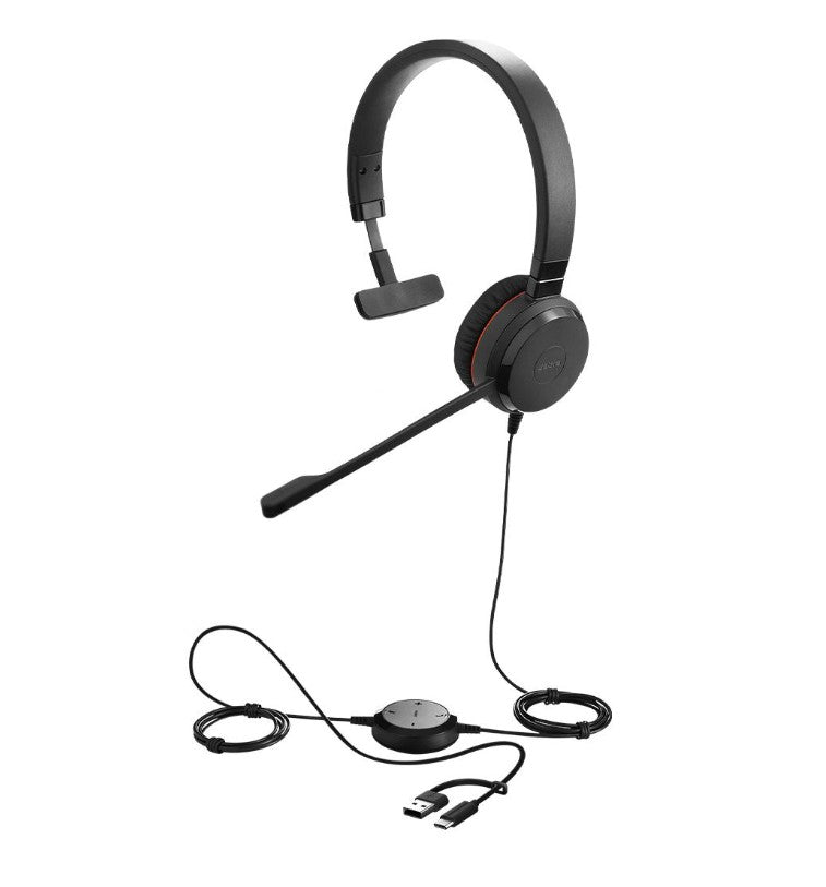 Jabra Evolve 30 II, USB C/A Mono MS Headset, Great calls and music, Plug-and-play connectivity, Manage calls easily, Flexible connectivity via 3.5 mm - Image 5