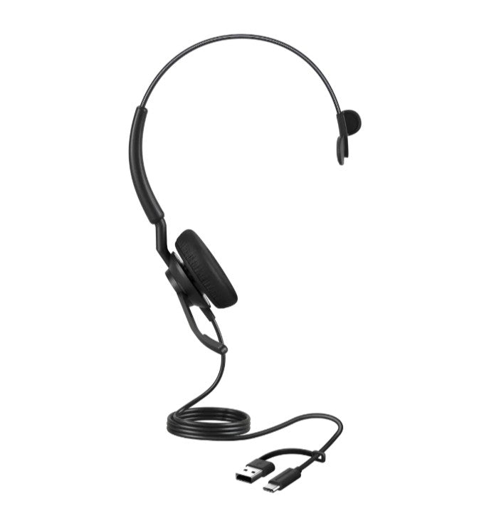 Jabra Engage 40 (Inline Link) MS Teams Mono USB-C/A Corded Headsets, Lightweight & sturdy, Double the mic, Busylight, Hearing Protection Audio Quality - Image 2