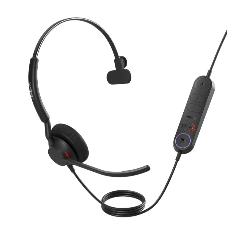 Jabra Engage 40 (Inline Link) MS Teams Mono USB-C/A Corded Headsets, Lightweight & sturdy, Double the mic, Busylight, Hearing Protection Audio Quality - Image 1