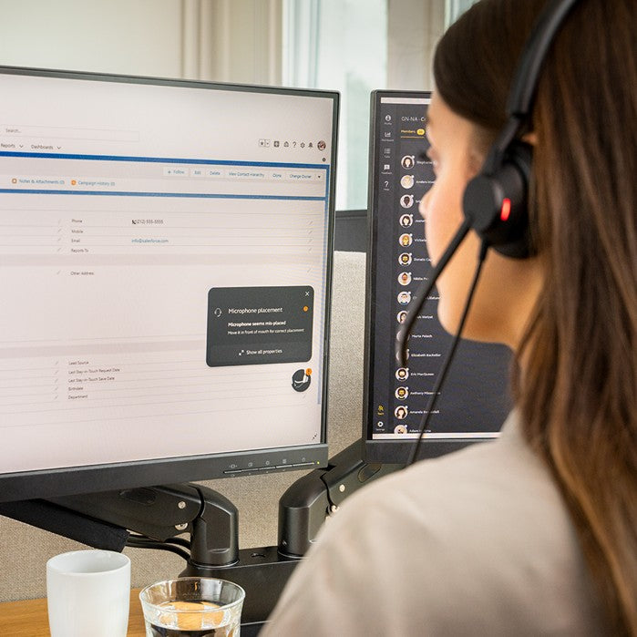 Jabra Engage 50 II Mono Teams Corded USB-C/A Headset, Best Headset for Clear Customer Calls Ultra-Lightweight Hearing Protection Smartringer Busylight - Image 3