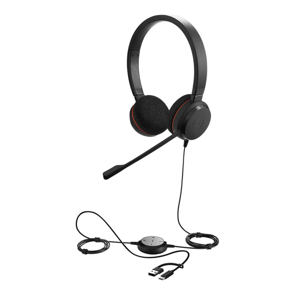 Jabra Evolve 20 SE, USB C/A, UC Stereo Headset, Plug-and-play, Noise-cancelling, Clearer Conversation, Manage Calls Easily, Leatherette Ear Cushions - Image 5