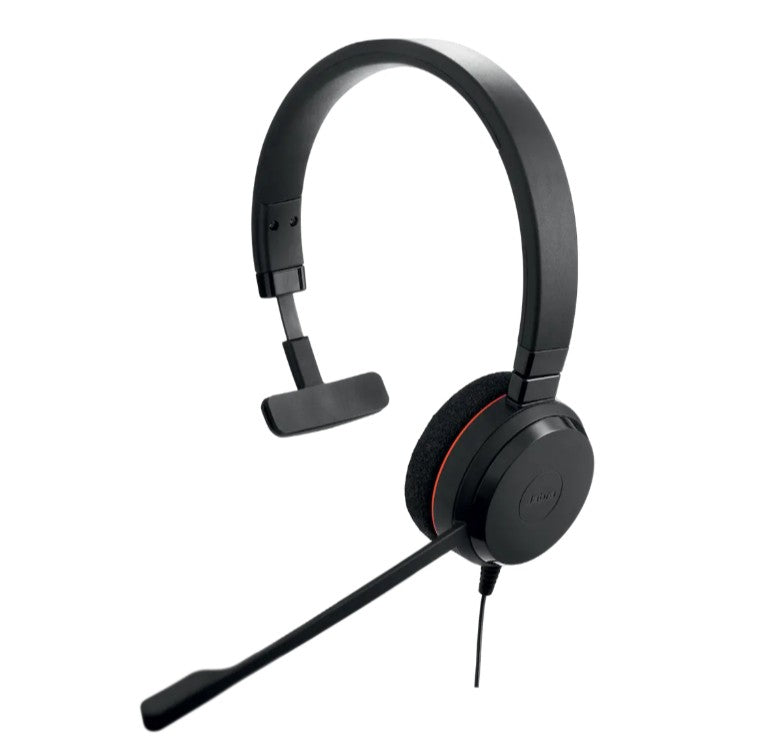 Jabra Evolve 20 SE, USB C/A, MS Mono Headset, Plug-and-play, Noise-cancelling, Clearer Conversation, Manage Calls Easily, Leatherette Ear Cushions - Image 2