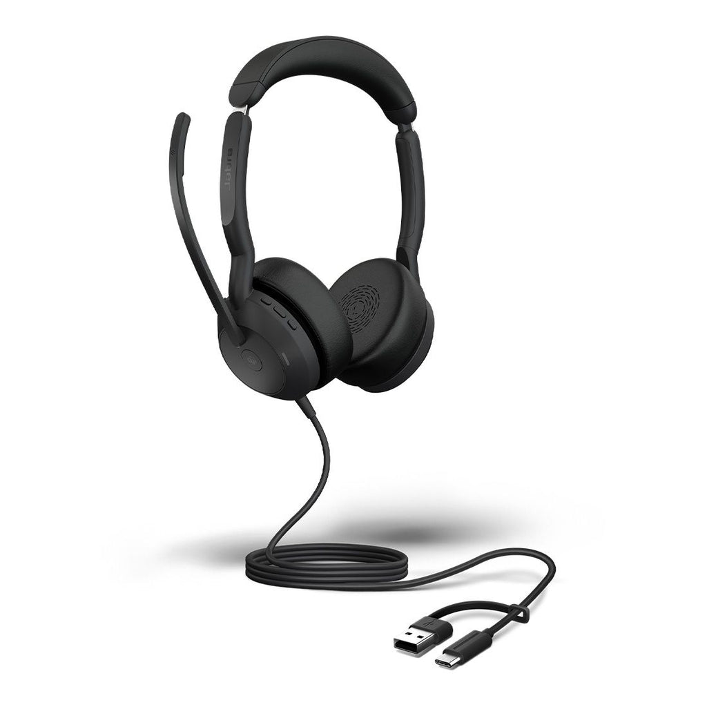 Jabra Evolve2 50, USB C/A MS Stereo Headset, Bluetooth®, 4 microphones, Active Noise Cancellation, Busylight, Call management, Air Comfort technology - Image 2