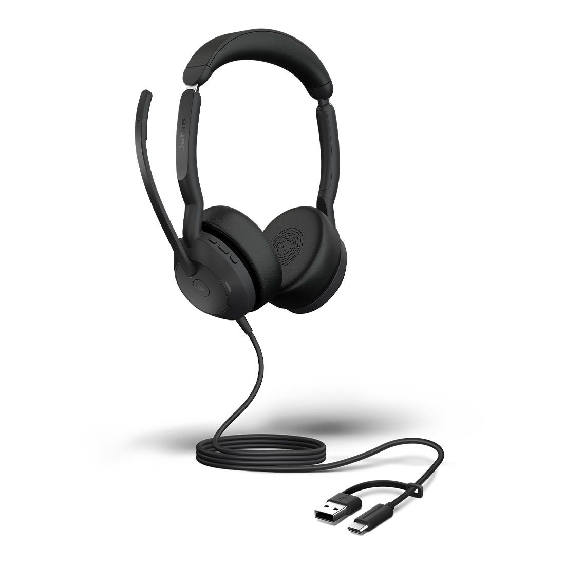 Jabra Evolve2 50, USB C/A MS Stereo Headset, Bluetooth®, 4 microphones, Active Noise Cancellation, Busylight, Call management, Air Comfort technology - Image 2