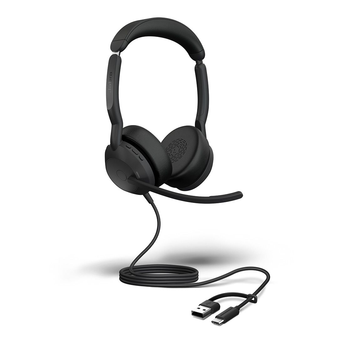 Jabra Evolve2 50, USB C/A UC Stereo Headset, Bluetooth®, 4 microphones, Active Noise Cancellation, Busylight, Call management, Air Comfort technology - Image 1