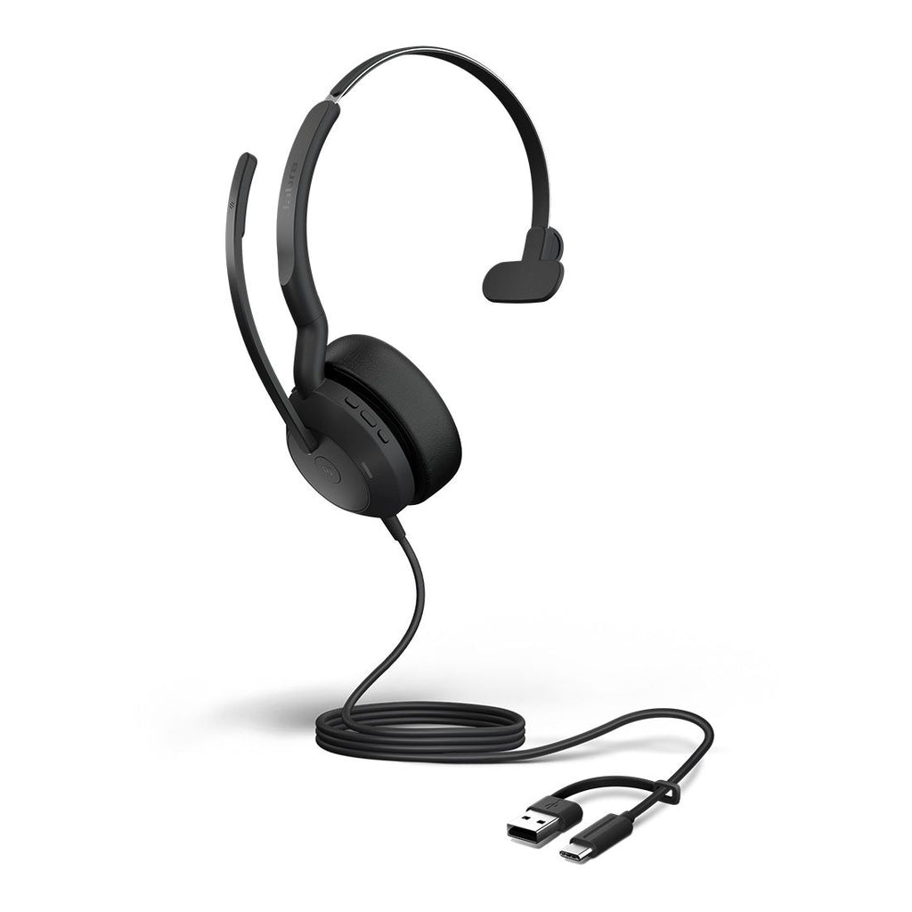 Jabra Evolve2 50, USB C/A MS Mono Headset, Bluetooth®, 4 microphones, Active Noise Cancellation, Busylight, Call management, Air Comfort technology - Image 5