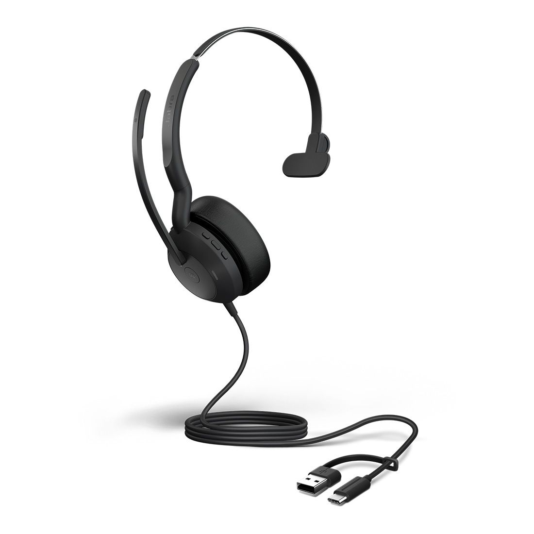 Jabra Evolve2 50, USB C/A MS Mono Headset, Bluetooth®, 4 microphones, Active Noise Cancellation, Busylight, Call management, Air Comfort technology - Image 5