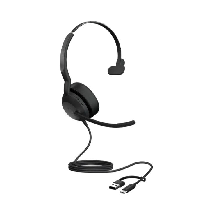 Jabra Evolve2 50, USB C/A UC Mono Headset, Bluetooth®, 4 microphones, Active Noise Cancellation, Busylight, Call management, Air Comfort technology - Image 5