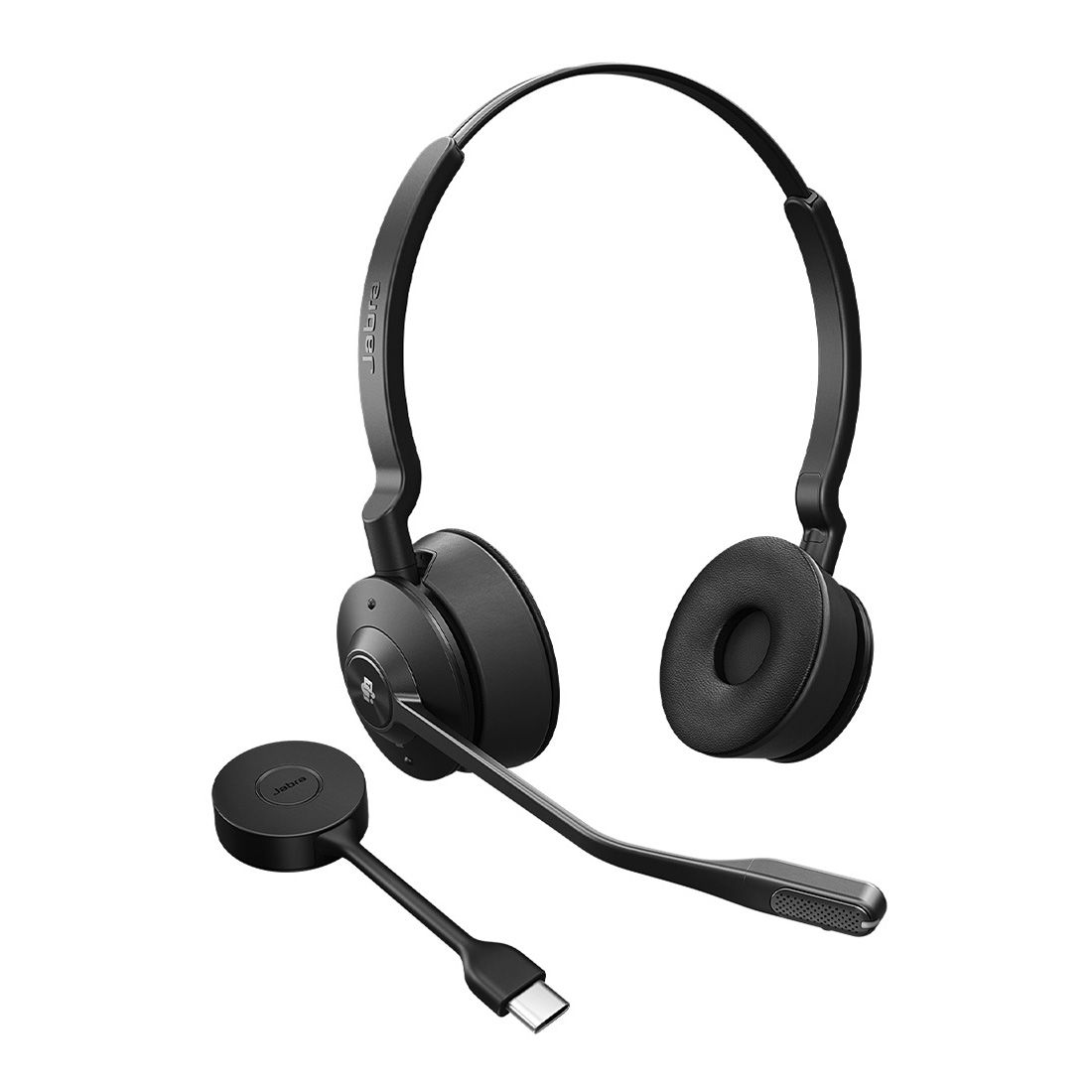 Jabra Engage 55 SE, Stereo, Link400c, Teams DECT Headset, 150m Wireless Range, Noise Cancelling, Flexible, Portable, Durable, Lightweight, Busylight - Image 1