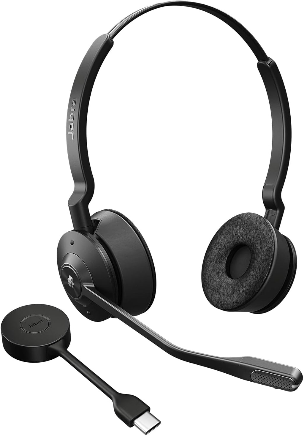 Jabra Engage 55 SE, Stereo, Link400c, UC DECT Headset, 150m Wireless Range, Noise Cancelling, Flexible, Portable, Durable, Lightweight, Busylight - Image 1