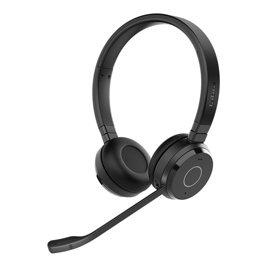 Jabra Evolve 65 TE Link390a Teams Stereo Bluetooth Headset, 16-hour battery life, 30-metre wireless range, Passive Noise Cancellation, Busy Light - Image 1
