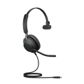 Jabra Evolve2 40 SE Wired USB-C MS Mono Headset, 360° BusyLight, Noise Isolationg Ear Cushions, 2Yr Warranty, Plug-and-play - Image 1