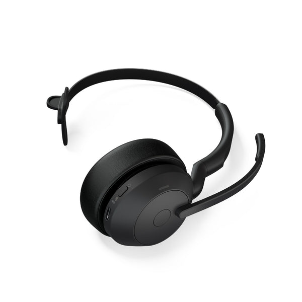 Jabra  Evolve2 55 USB A MS Teams Mono Stand, Active Noise Cancellation (ANC), Link 380 Bluetooth® Adapter ,30m Wireless Range, 18 Hours Battery Life