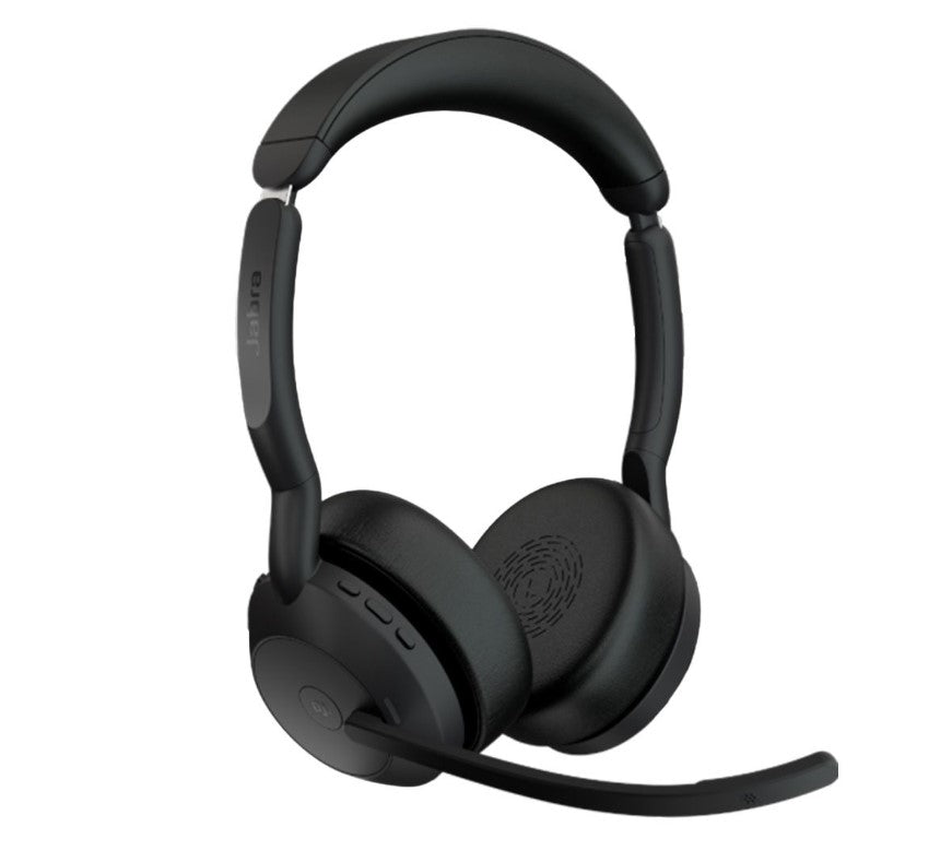 Jabra Evolve2 55 USB A Stereo Teams Active Noise Cancellation, Link 380 Bluetooth® Adapter ,30m Wireless Range, 18 Hours Battery Life - Image 1