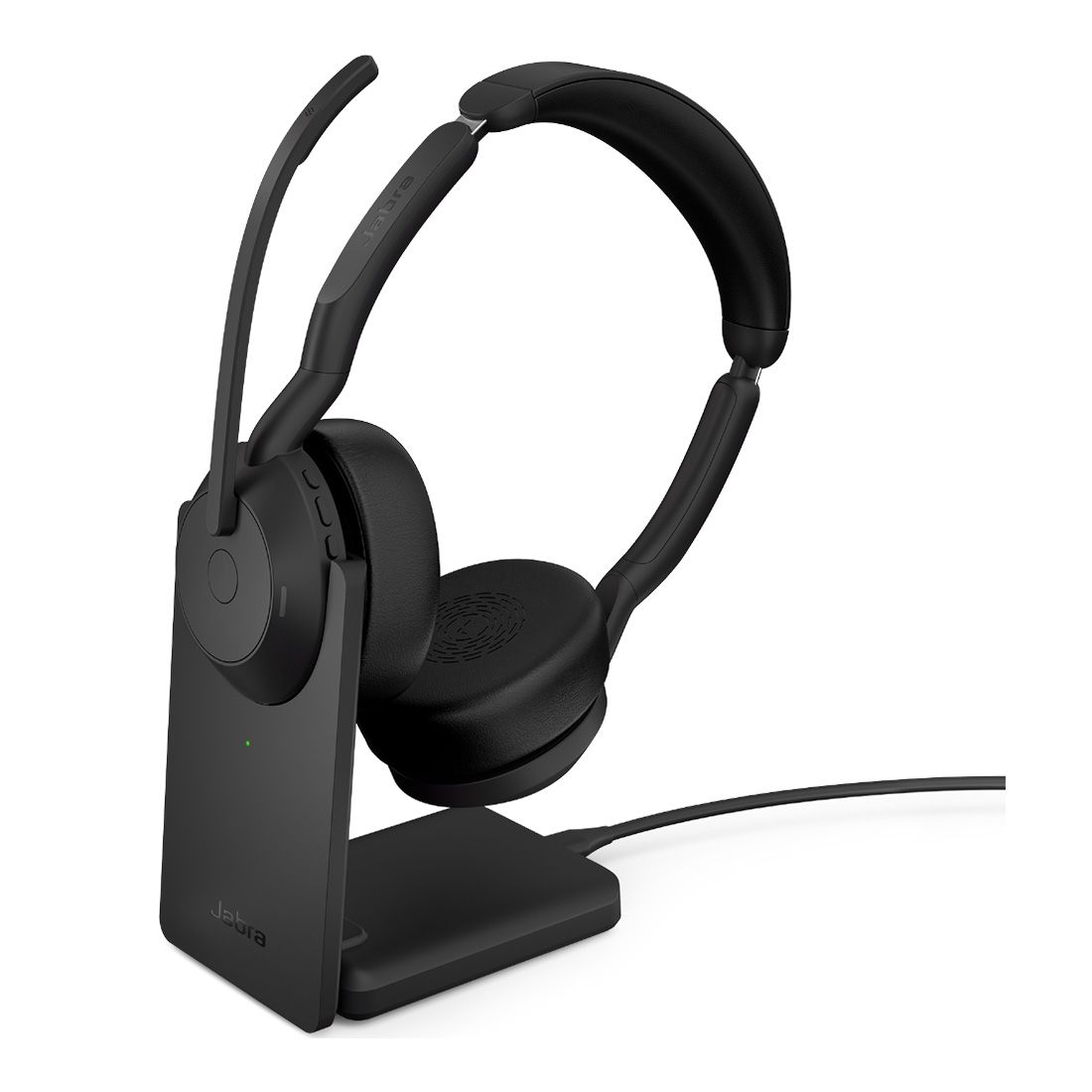 Jabra  Evolve2 55, USB A, Stand, MS Teams, Stand Active Noise Cancellation. Link 380 Bluetooth® Adapter ,30m Wireless Range, 18 Hours Battery Life - Image 1