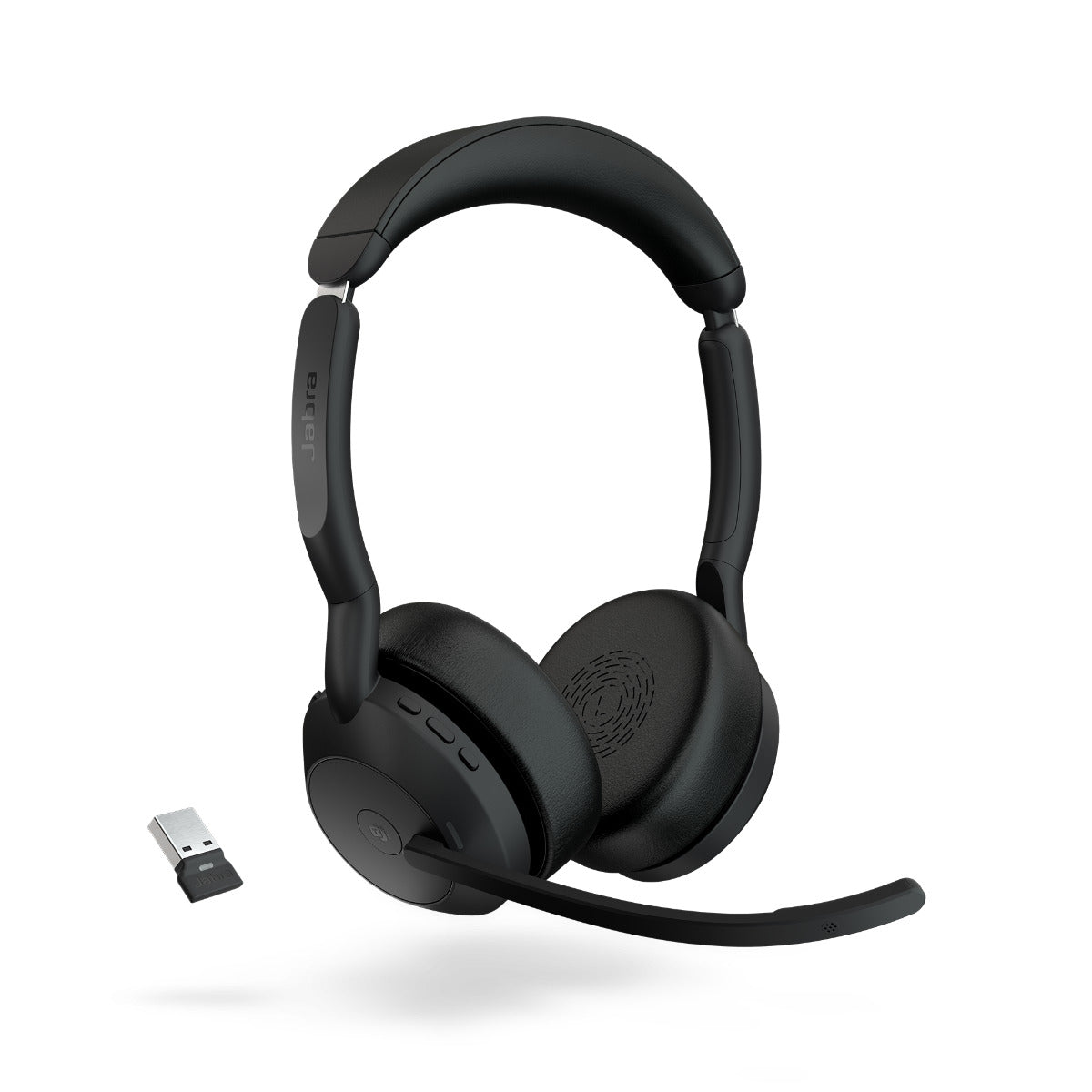 Jabra  Evolve2 55, USB A, Stand, MS Teams, Stand Active Noise Cancellation. Link 380 Bluetooth® Adapter ,30m Wireless Range, 18 Hours Battery Life - Image 2