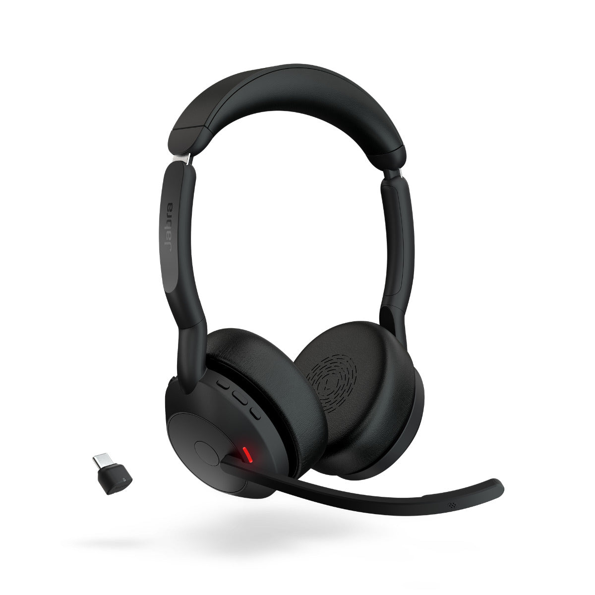 Jabra  Evolve2 55, USB C, MS Teams, Stereo, Stand, Active Noise Cancellation, Link 380 Bluetooth® Adapter ,30m Wireless Range, 18 Hours Battery Life - Image 4