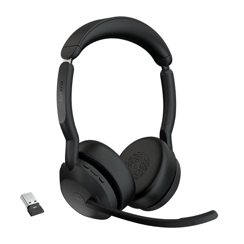 Jabra  Evolve2 55, USB C, Stereo, UC, Active Noise Cancellation (ANC), Link 380 Bluetooth® Adapter ,30m Wireless Range, 18 Hours Battery Life - Image 2