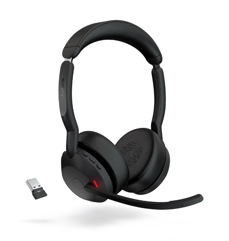 Jabra  Evolve2 55 Link380a UC Stereo Stand USB-A, Link 380 Bluetooth® Adapter ,30m Wireless Range, 18 Hours Battery Life, ANC - Image 4