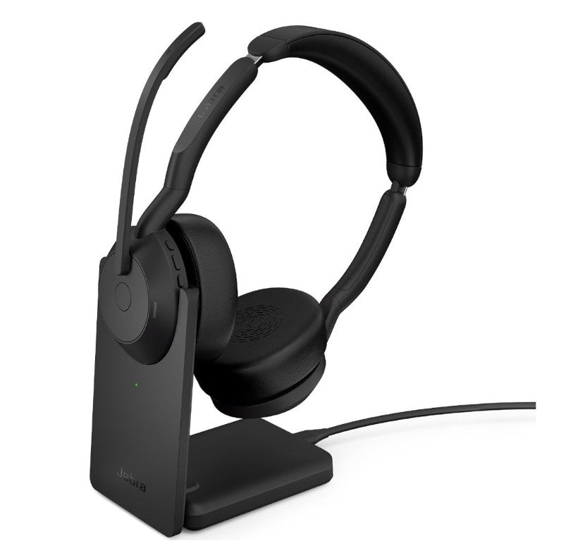 Jabra  Evolve2 55 Link380a UC Stereo Stand USB-A, Link 380 Bluetooth® Adapter ,30m Wireless Range, 18 Hours Battery Life, ANC - Image 1