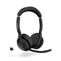 Jabra  Evolve2 55, USB C, UC, Stereo, Stand, Active Noise Cancellation (ANC), Link 380 Bluetooth® Adapter ,30m Wireless Range, 18 Hours Battery Life - Image 2