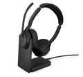 Jabra  Evolve2 55, USB C, UC, Stereo, Stand, Active Noise Cancellation (ANC), Link 380 Bluetooth® Adapter ,30m Wireless Range, 18 Hours Battery Life - Image 1