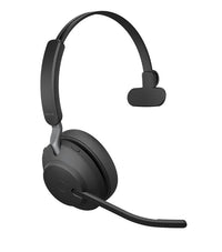 Jabra Evolve2 65 MS Mono Black Bluetooth Headset, Link 380 USB-A Passive Noise-cancelling, 2ys Warranty, 3-Microphone Call Technology, Up to 37 Hours - Image 2