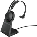 Jabra Evolve2 65 MS Mono Bluetooth Headset, Black Link 380 USB-A and Charging Stand USB-A, Passive Noise-cancelling, 2ys Warranty, 3-Microphone Call - Image 1