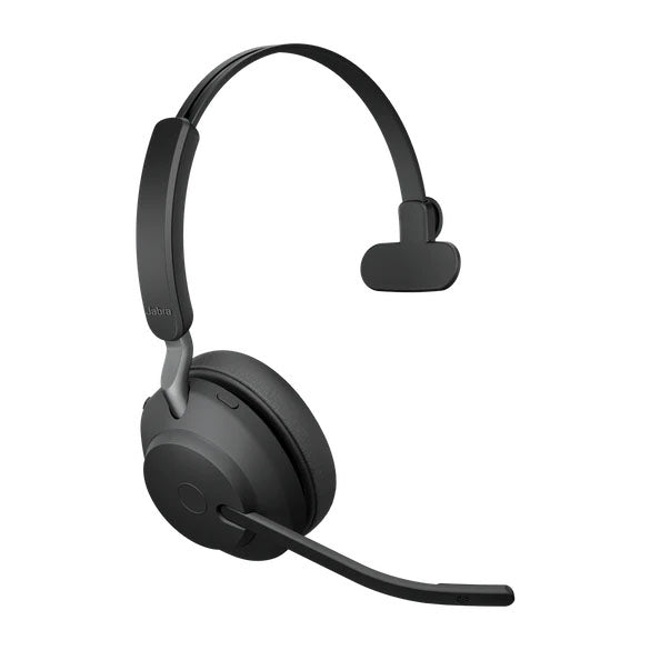 Jabra Evolve2 65 MS Mono Bluetooth Headset, Black Link 380 USB-A and Charging Stand USB-A, Passive Noise-cancelling, 2ys Warranty, 3-Microphone Call - Image 2