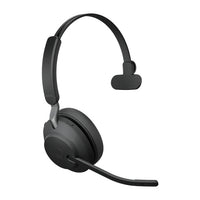 Jabra Evolve2 65 MS Mono Bluetooth Headset, Black Link 380 USB-A and Charging Stand USB-A, Passive Noise-cancelling, 2ys Warranty, 3-Microphone Call - Image 2