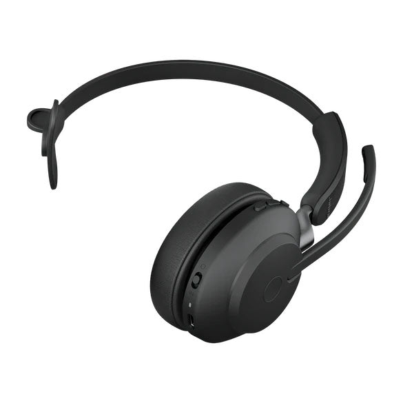 Jabra Evolve2 65 MS Mono Bluetooth Headset, Black Link 380 USB-A and Charging Stand USB-A, Passive Noise-cancelling, 2ys Warranty, 3-Microphone Call - Image 3