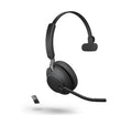 Jabra Evolve2 65 UC Mono Black Bluetooth Headset, Link 380 USB-A Passive Noise-cancelling, 2ys Warranty, 3-Microphone Call Technology, Busylight - Image 1