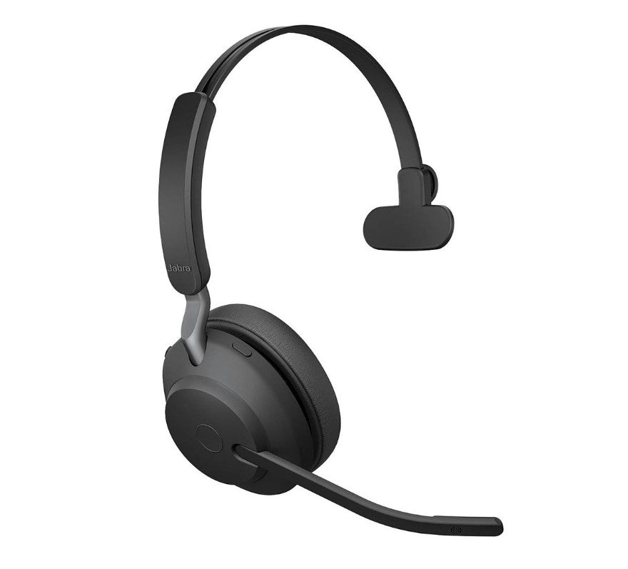 Jabra Evolve2 65 UC Mono Black Bluetooth Headset, Link 380 USB-A Passive Noise-cancelling, 2ys Warranty, 3-Microphone Call Technology, Busylight - Image 4