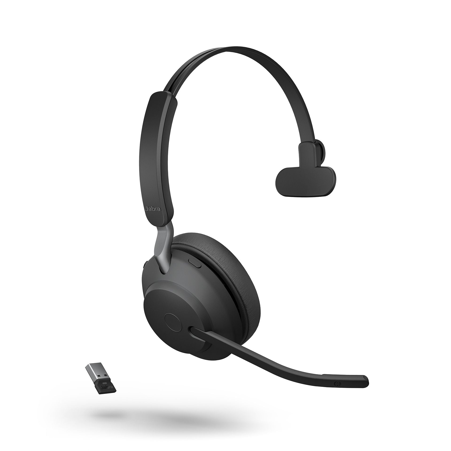 Jabra  Evolve2 65 UC Mono Black Link 380 USB-A and Charging Stand USB-A, 3-Microphone Call Technology, 37 Hours Battery Life, Noise-Isolating Design - Image 2