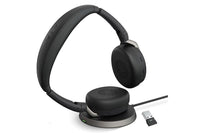Jabra Evolve2 65 Flex MS Stereo Bluetooth Headset, Link380a USB-A Dongle & Wireless Charging Stand Foldable Design, 2Yr Warranty, 30m Wireless Range - Image 3