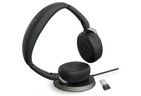 Jabra Evolve2 65 Flex MS Stereo Bluetooth Headset, Link380c USB-C Dongle & Wireless Charging Stand Included, Foldable Design, 2Yr Warranty, ANC - Image 1
