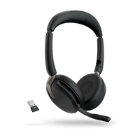 Jabra Evolve2 65 Flex UC Stereo Bluetooth Headset, Link380a USB-A Dongle Included, Foldable Design, 2Yr Warranty, 30m Wireless Range, 20 hours battery - Image 5