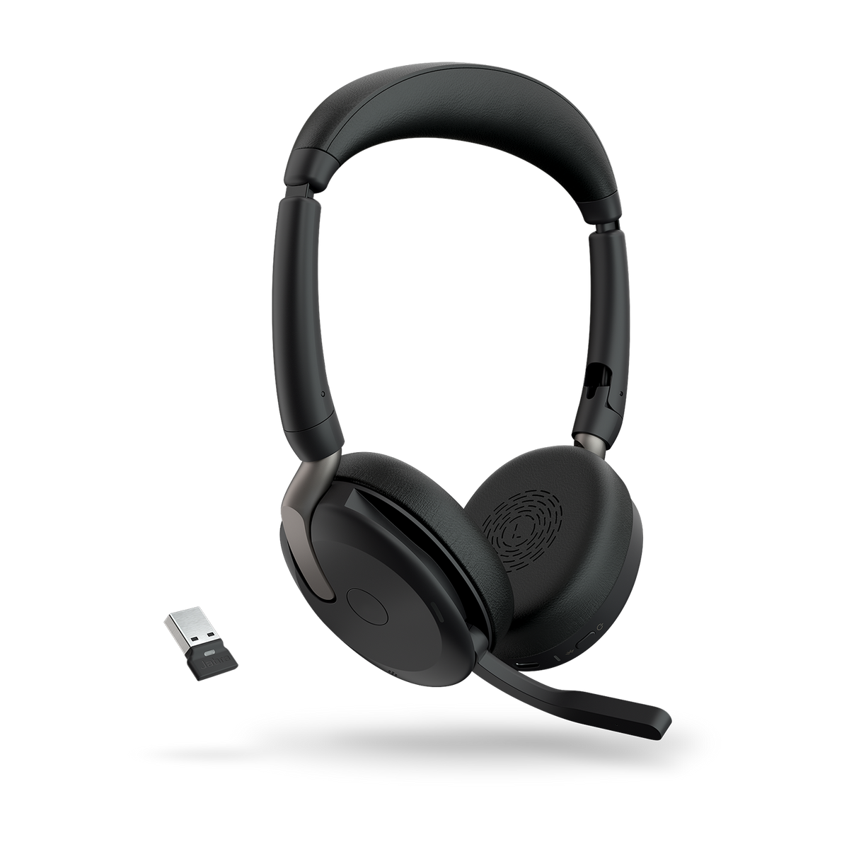 Jabra Evolve2 65 Flex UC Stereo Bluetooth Headset, Link380a USB-A Dongle Included, Foldable Design, 2Yr Warranty, 30m Wireless Range, 20 hours battery - Image 5