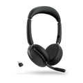 Jabra Evolve2 65 Flex UC Stereo Bluetooth Headset, Link380c USB-C Dongle Included, Foldable Design, 2Yr Warranty, ANC, 30m Wireless Range - Image 1