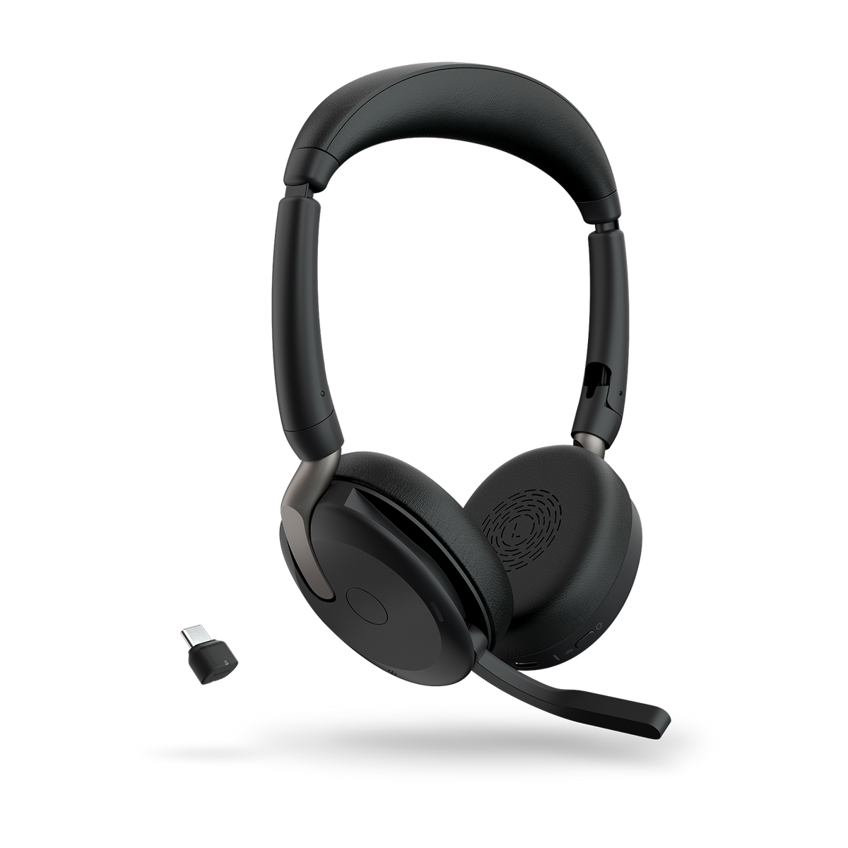 Jabra Evolve2 65 Flex UC Stereo Bluetooth Headset, Link380c USB-C Dongle Included, Foldable Design, 2Yr Warranty, ANC, 30m Wireless Range - Image 5