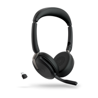 Jabra Evolve2 65 Flex UC Stereo Bluetooth Headset, Link380c USB-C Dongle Included, Foldable Design, 2Yr Warranty, ANC, 30m Wireless Range - Image 1