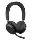Jabra Evolve2 75 USB-A Link380a MS Stereo Black, 8-Mic Technology, 36 Hours Battery & Fast Charge, Dual-Foam Tech, Discreet Hide-Away Boom Arm - Image 1