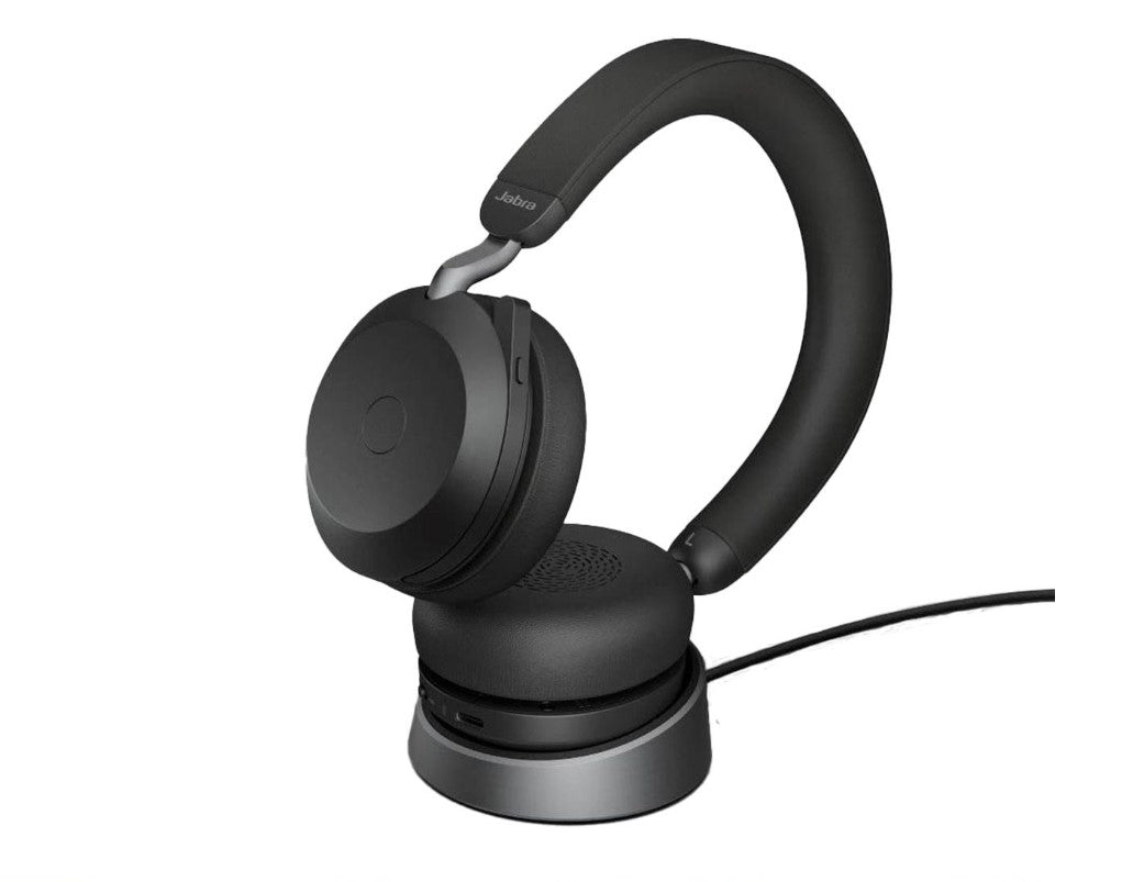 Jabra Evolve2 75 USB-C Link380a MS Stereo Black, 8-Mic Technology, 36 Hours Battery & Fast Charge, Dual-Foam Tech, Discreet Hide-Away Boom Arm - Image 2