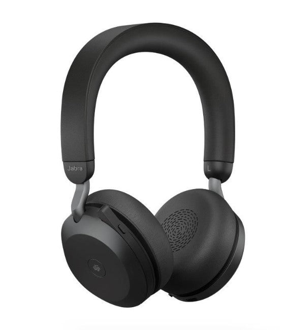 Jabra Evolve2 75 USB-A Link380a MS Stereo Stand Black,  8-Mic Technology, 36 Hours Battery & Fast Charge, Dual-Foam Tech, Discreet Hide-Away Boom Arm - Image 2