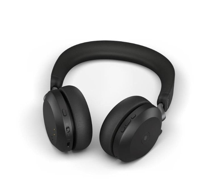 Jabra Evolve2 75 USB-A Link380a MS Stereo Stand Black,  8-Mic Technology, 36 Hours Battery & Fast Charge, Dual-Foam Tech, Discreet Hide-Away Boom Arm - Image 4