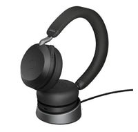 Jabra Evolve2 75 USB-A Link380a MS Stereo Stand Black,  8-Mic Technology, 36 Hours Battery & Fast Charge, Dual-Foam Tech, Discreet Hide-Away Boom Arm - Image 5
