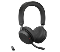 Jabra Evolve2 75 USB-C Link380a UC Stereo Black, 8-Mic Technology, 36 Hours Battery & Fast Charge, Dual-Foam Tech, Discreet Hide-Away Boom Arm - Image 5
