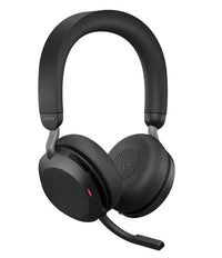 Jabra Evolve2 75 USB-C Link380a UC Stereo Black, 8-Mic Technology, 36 Hours Battery & Fast Charge, Dual-Foam Tech, Discreet Hide-Away Boom Arm - Image 3