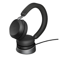 Jabra Evolve2 75 USB-C Link380a UC Stereo Stand Black, 8-Mic Technology, 36 Hours Battery & Fast Charge, Dual-Foam Tech, Discreet Hide-Away Boom Arm - Image 5